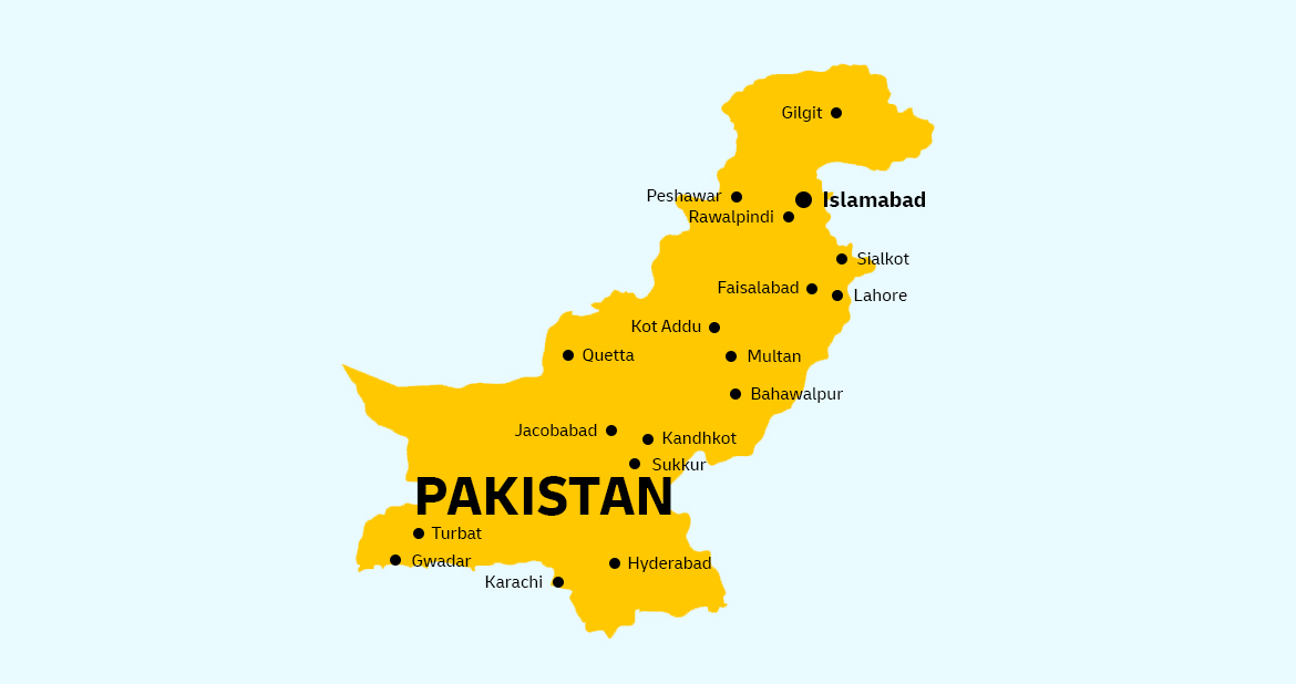 Pakistan country Map